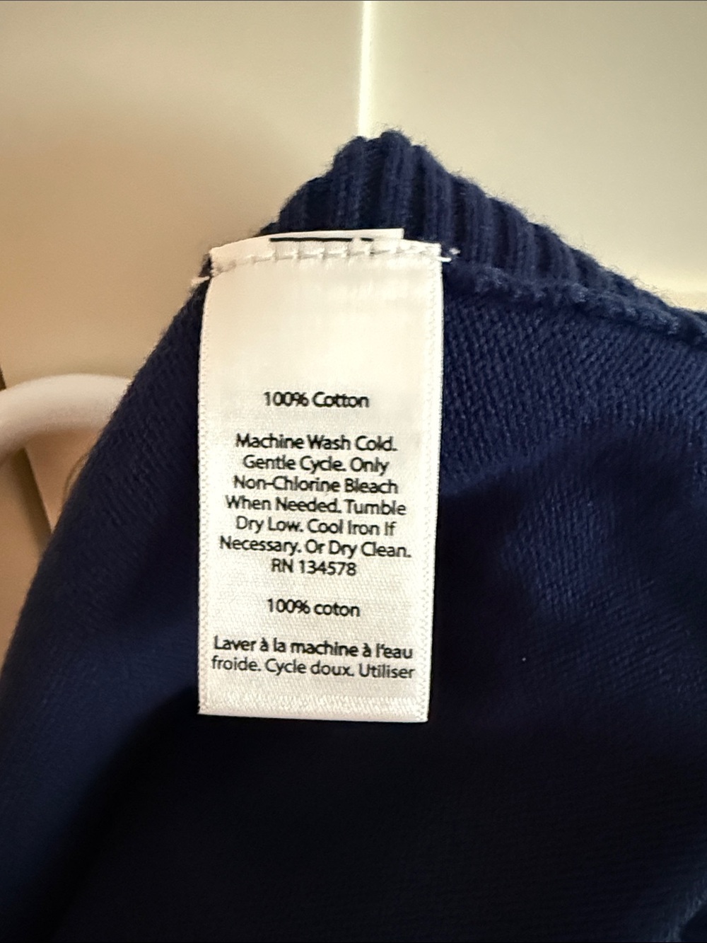 Vineyard Vines Navy Crewneck with White Logo - Picture 4 of 5